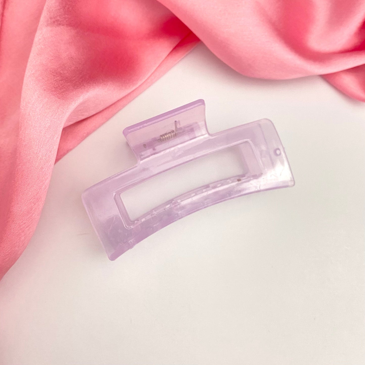 Lavender Rectangle Designed Hair Clutcher (D-4)