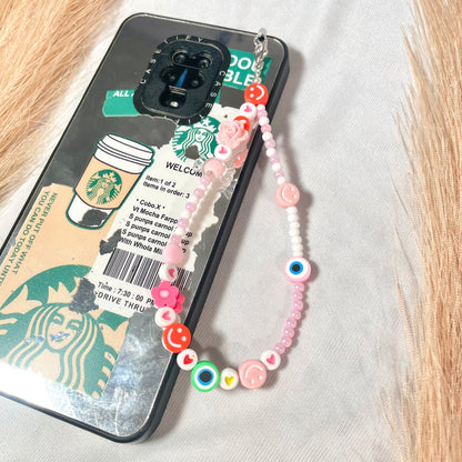 Cute Y2K Colourful Phone Charm Strap With Matching Bracelet Combo