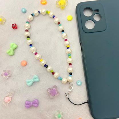 Cute Y2K Colourful Phone Charm Strap With Multiple Charms